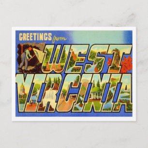 Grüße von West Virginia WV Postkarte