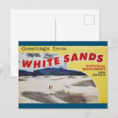 Grüße von White Sands New Mexico Postcard Postkarte (Vorne/Hinten)