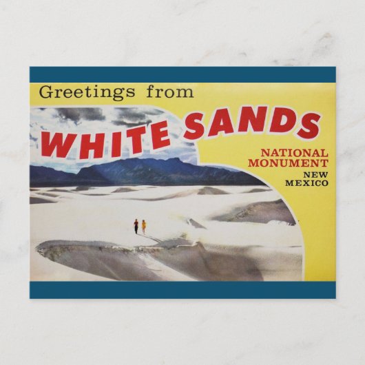 Grüße von White Sands New Mexico Postcard Postkarte (Vorderseite)