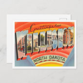 Grüße von Williston, North Dakota Travel Postkarte (Vorne/Hinten)