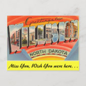 Grüße von Williston Postkarte (Vorderseite)