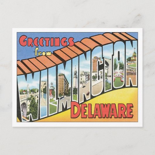 Grüße von Wilmington Delaware Postkarte (Vorderseite)