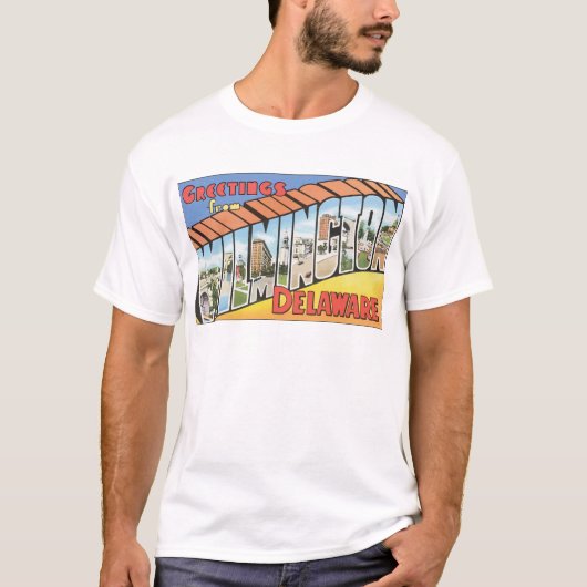 Grüße von Wilmington Delaware, Vintag T-Shirt (Vorderseite)