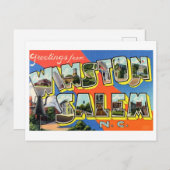 Grüße von Winston-Salem, North Carolina Postkarte (Vorne/Hinten)