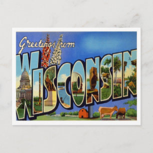Grüße von Wisconsin Postkarte