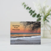 Grüße von Wisconsin Postkarte (Stehend Vorderseite)
