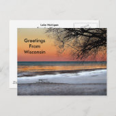 Grüße von Wisconsin Postkarte (Vorne/Hinten)