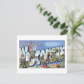 Grüße von Wisconsin Postkarte (Stehend Vorderseite)