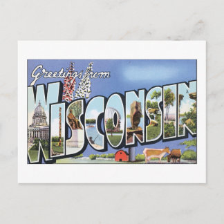 Grüße von Wisconsin Postkarte