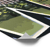 Grüße von Wisconsin, Vintag Poster (Ecke)