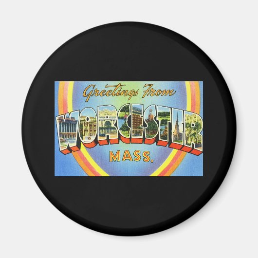 Grüße von Worcester Massachusetts Magnet (Vorne)