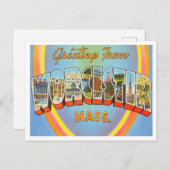 Grüße von Worcester, Massachusetts Travel Postkarte (Vorne/Hinten)