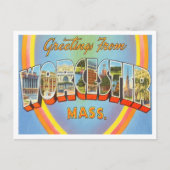 Grüße von Worcester, Massachusetts Travel Postkarte (Vorderseite)