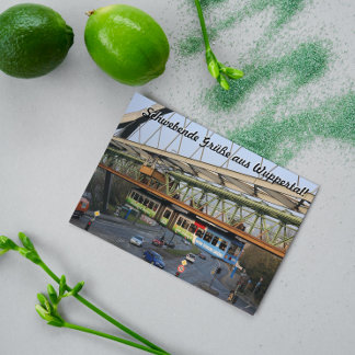 Grüße von Wuppertal in deutscher Sprache Postkarte