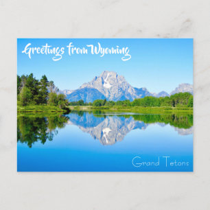 Grüße von Wyoming Grand Tetons Postcard Postkarte