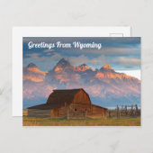 Grüße von Wyoming Postkarte (Vorne/Hinten)