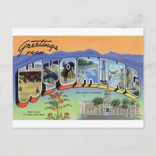 Grüße von Wyoming Postkarte (Vorderseite)