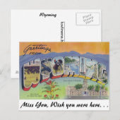 Grüße von Wyoming Postkarte (Vorne/Hinten)