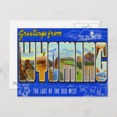 Grüße von Wyoming WY USA Postkarte (Vorne/Hinten)
