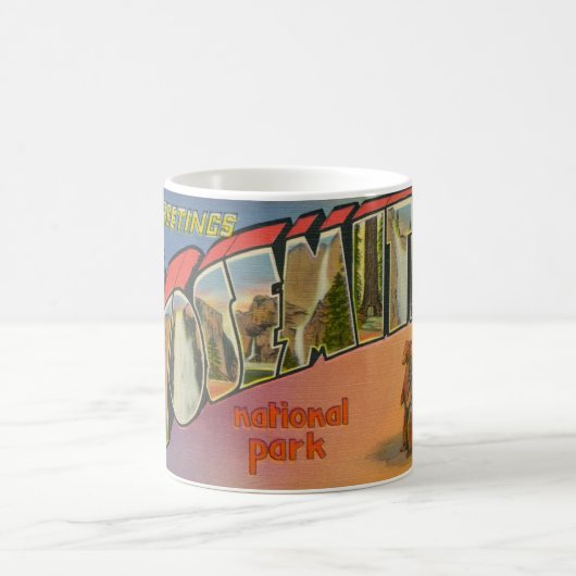 Grüße von Yosemite Nationalpark Kaffeetasse (Mittel)
