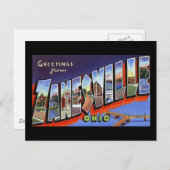 Grüße von Zanesville Ohio Postkarte (Vorne/Hinten)