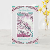 Grüße - Washington D.C. - Kirschblüten Nr. 1 Karte (Gelbe Blume)