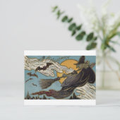 Grüße zu Halloween Fliegenwitz und Fledermäuse Postkarte (Stehend Vorderseite)