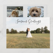 Grüße zum Jahreswechsel Script Photo Karte (Vorne/Hinten)