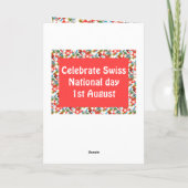 Grüße zum Schweizerischen Nationalfeiertag Karte (Rückseite)