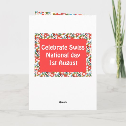 Grüße zum Schweizerischen Nationalfeiertag Karte (Rückseite)