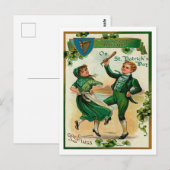 Grüße zum St. Patrick Postkarte (Vorne/Hinten)