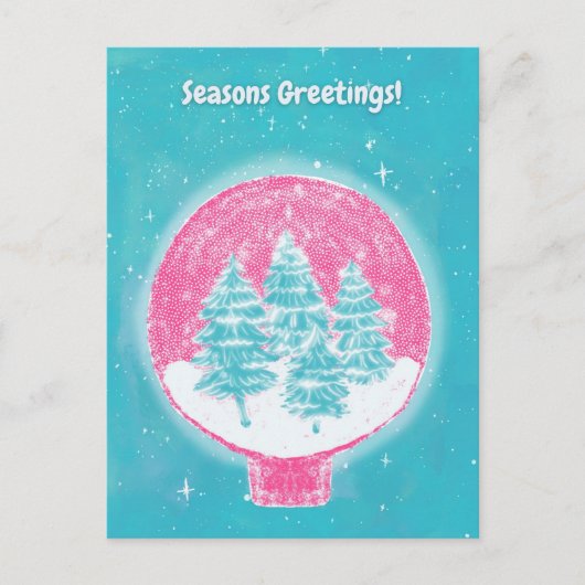Grüße zur Wintersaison Feiertagspostkarte (Vorderseite)
