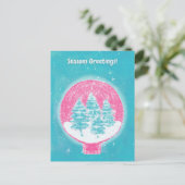 Grüße zur Winterszeit Feiertagspostkarte (Stehend Vorderseite)