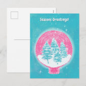 Grüße zur Winterszeit Feiertagspostkarte (Vorne/Hinten)