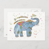 GrußElefantenpostkarte Postkarte (Vorne/Hinten)