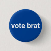 Grüßen Sie lustigen minimalistischen Text weiß und Button (Vorderseite)