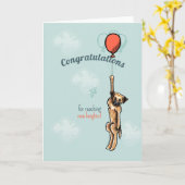 Grüßende GrenzTerrier-Glückwünsche Karte (Gelbe Blume)