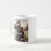 grüßender Marine Corps Wolf Kaffeetasse (Vorderseite Links)
