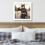 Grüßender Marine Corps Wolf Leinwanddruck (Insitu (Schlafzimmer))