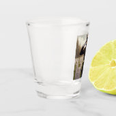 grüßender Marine Corps Wolf  Schnapsglas (Links)