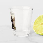 grüßender Marine Corps Wolf  Schnapsglas (Rechts)