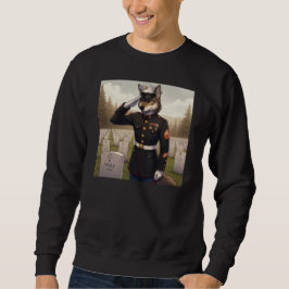 grüßender Marine Corps Wolf  Sweatshirt