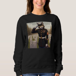 grüßender Marine Corps Wolf  Sweatshirt
