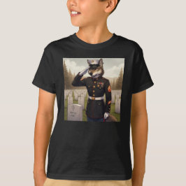 grüßender Marine Corps Wolf  T-Shirt
