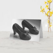 grüßender Vierzigerjahre Blick-Zehe-Heels oder Karte (Gelbe Blume)