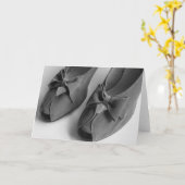 grüßender Vierzigerjahre Blick-Zehe-Heels oder Karte (Gelbe Blume)