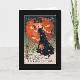 Grüßenw/Bloody Text Vintage Hexe-Halloweens Einladung