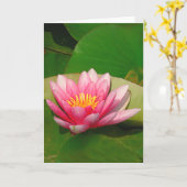 Grußkarte, "A PINK LOTUS BLUME" Karte (Gelbe Blume)