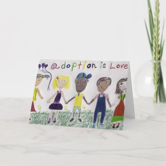 Grußkarte - Adoption ist Liebe Karte (Vorderseite)