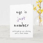 Grußkarte - Alter ist nur eine Zahl Karte (Gelbe Blume)